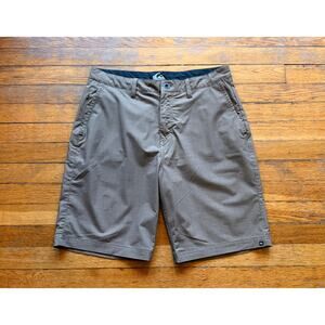 QUIKSILVER Amphibians Brown Plaid Hybrid Shorts Mens sz 32